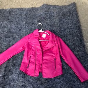 Girls 1989 Place size 14 hot pink faux leather